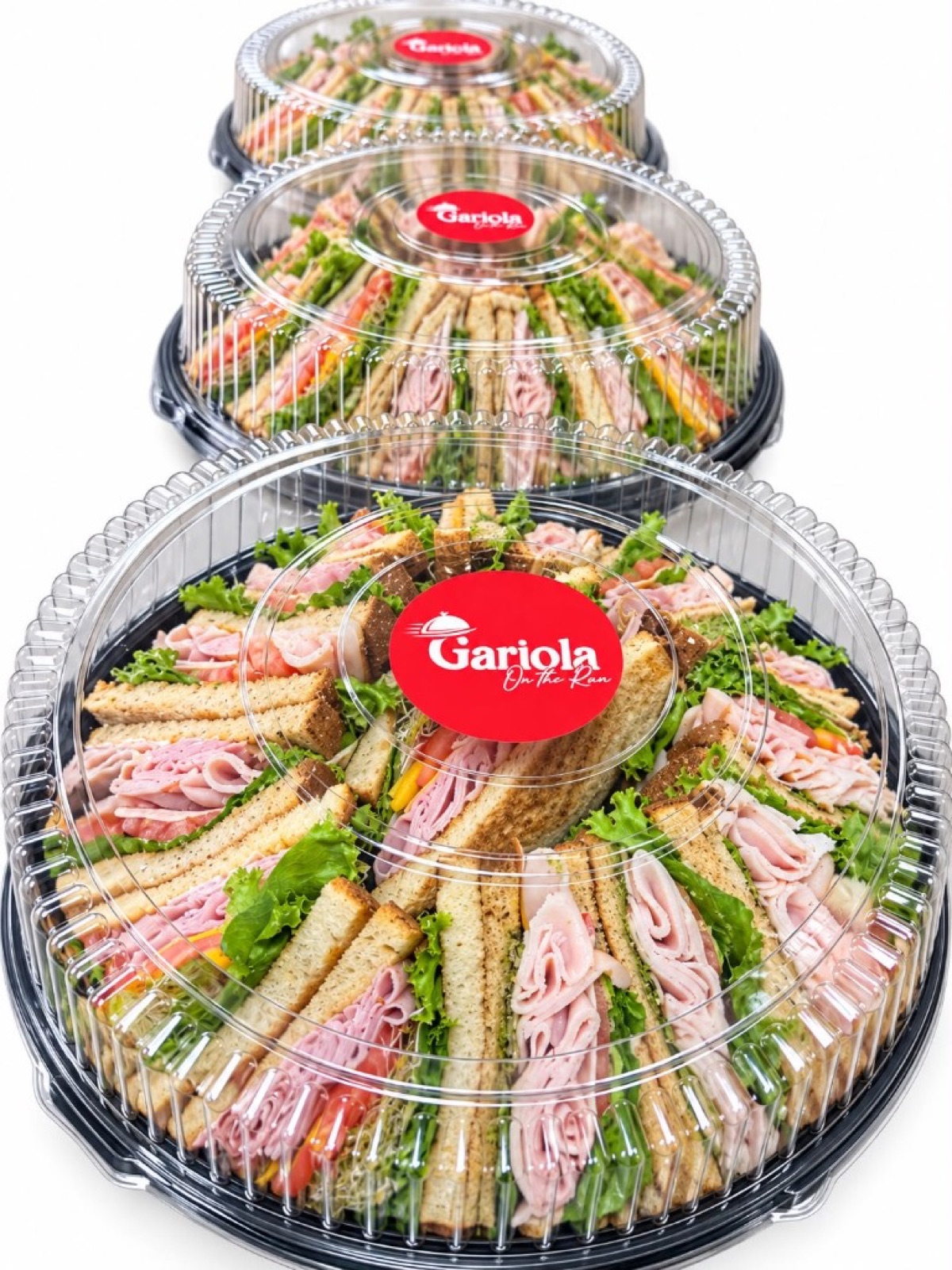 Gariola sandwich platters packed and ready for pickup